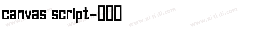 canvas script字体转换